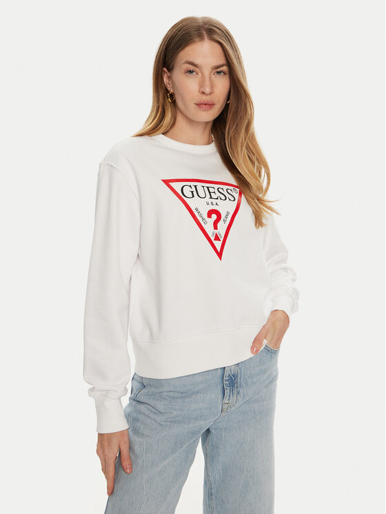 Guess Džemperis · Balta · Relaxed Fit