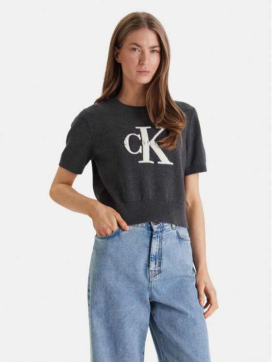 Calvin Klein Jeans Megztinis · Pilka · Regular Fit