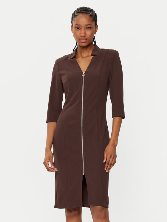 Rinascimento Kokteilinė suknelė · Ruda · Midi