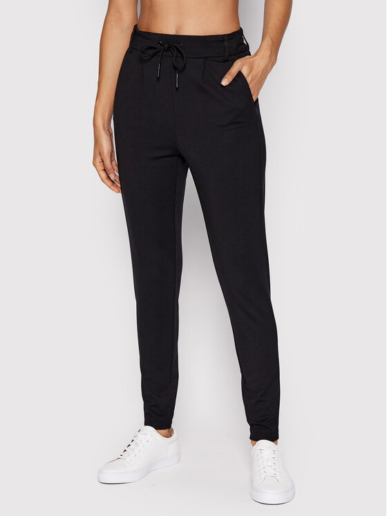 ONLY Medžiaginės kelnės · Juoda · Regular Fit
