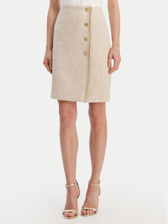 Luisa Spagnoli Tiesus sijonas · Smėlio · Mini