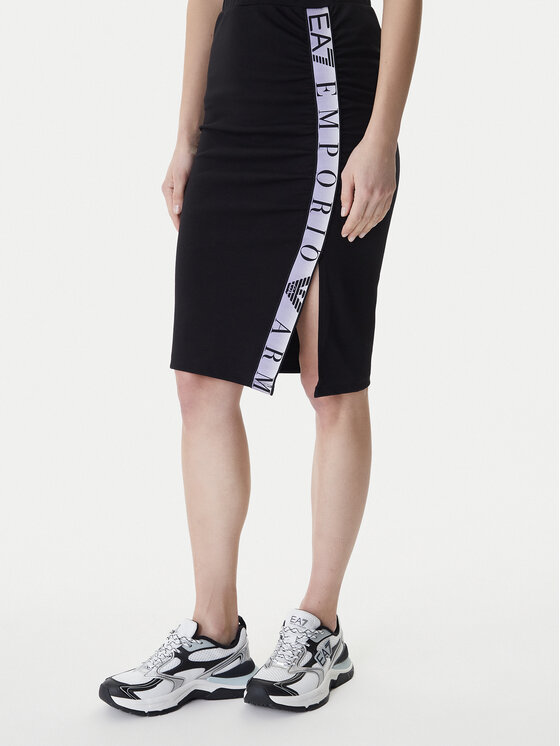EA7 Emporio Armani Midi sijonas · Juoda · Midi
