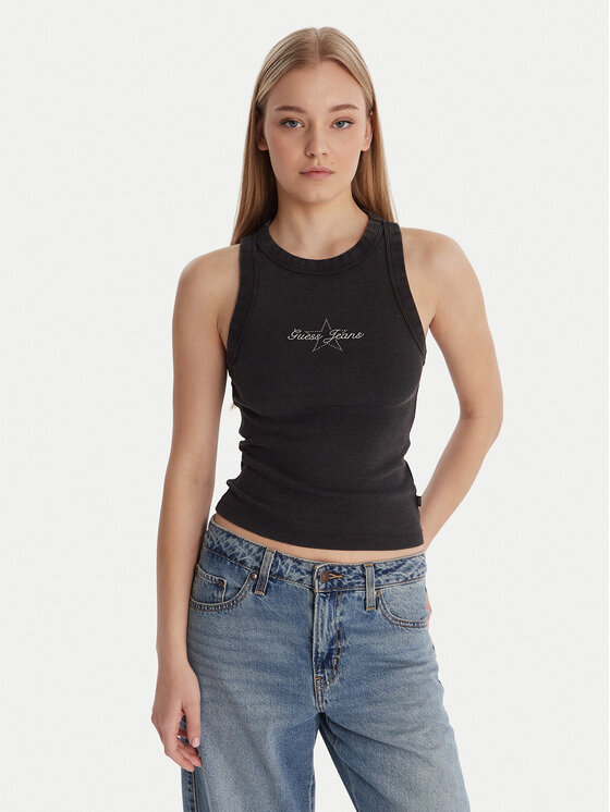 Guess Jeans Marškinėliai · Juoda