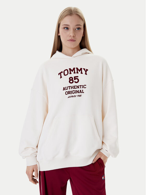 Tommy Jeans Džemperis · Écru · Relaxed Fit