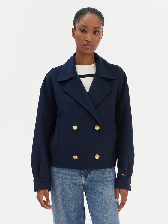 Tommy Hilfiger Demisezoninė striukė · Tamsiai mėlyna