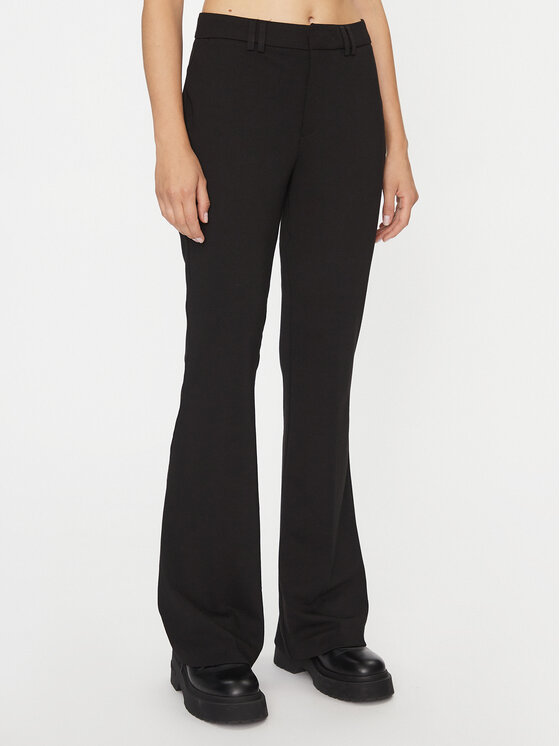 ONLY Medžiaginės kelnės · Juoda · Regular Fit