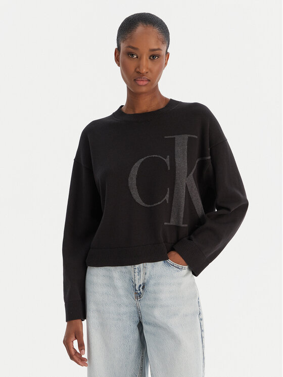 Calvin Klein Jeans Megztinis · Juoda · Regular Fit