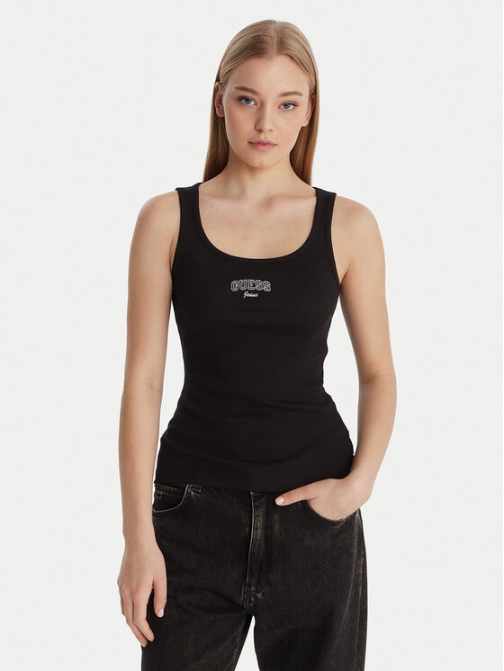 Guess Jeans Marškinėliai · Juoda