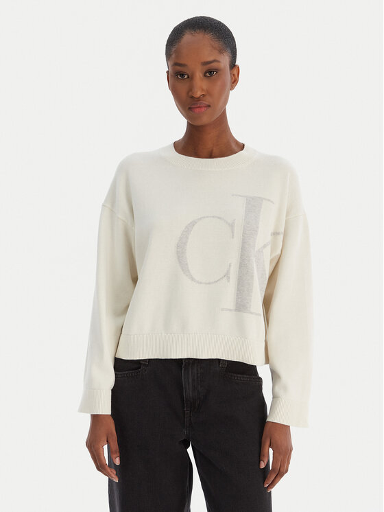 Calvin Klein Jeans Megztinis · Smėlio · Regular Fit