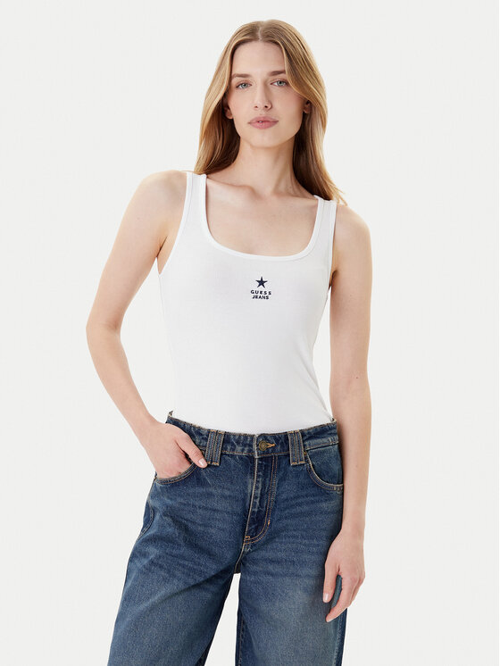 Guess Jeans Marškinėliai · Balta