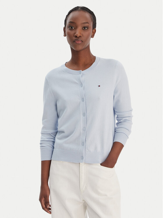 Tommy Hilfiger Kardiganas · Žydra · Regular Fit