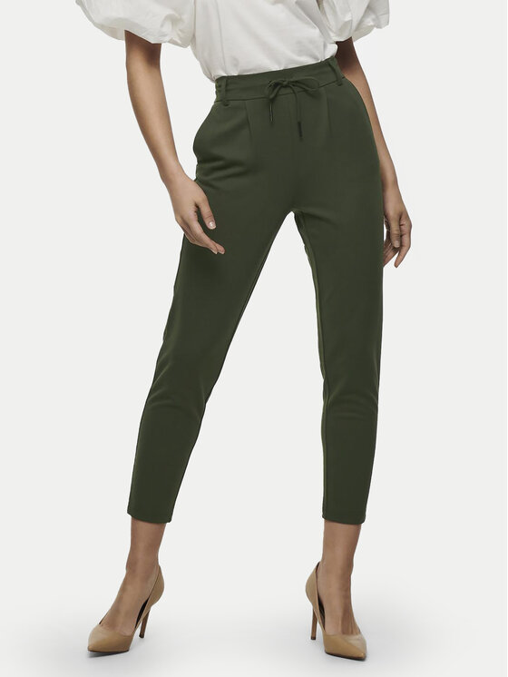 ONLY Medžiaginės kelnės · Chaki · Regular Fit