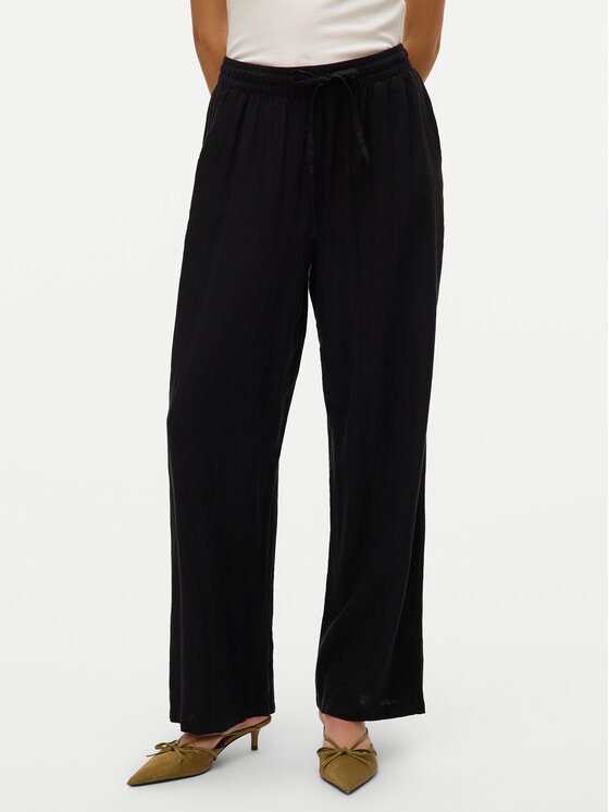 Kodas 20MAY Vero Moda Medžiaginės kelnės · Juoda · Relaxed Fit