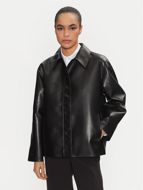 Kodas SUN15 Calvin Klein Odinė striukė · Juoda