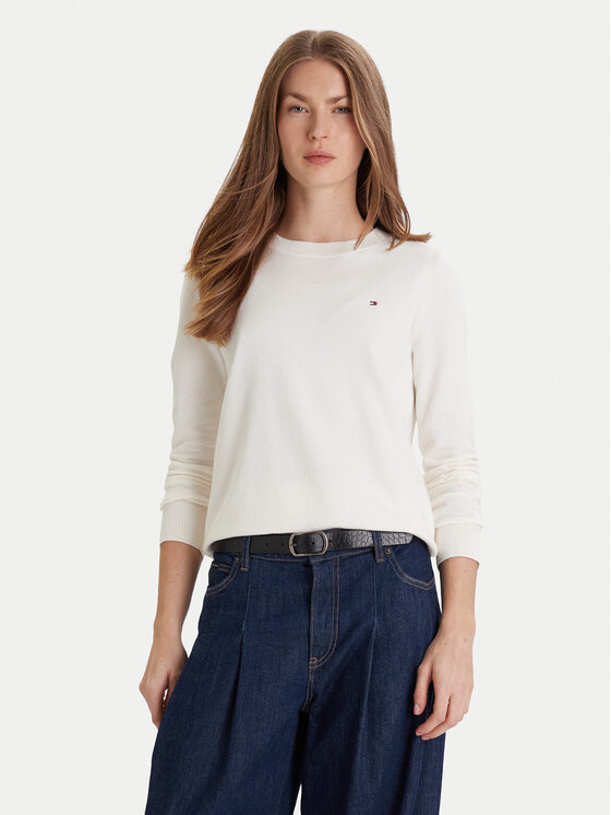 Tommy Hilfiger Megztinis · Balta · Regular Fit