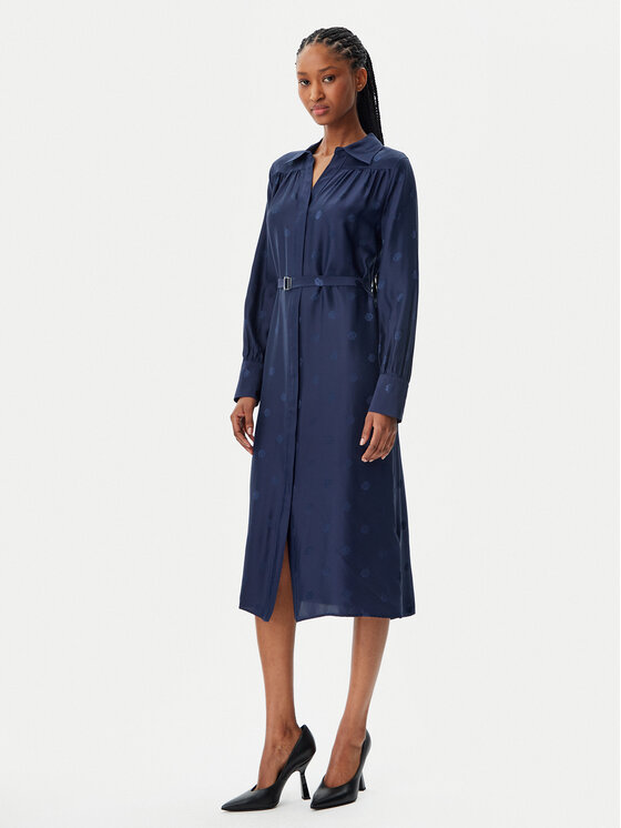 BOSS Marškinių tipo suknelė · Tamsiai mėlyna · Midi