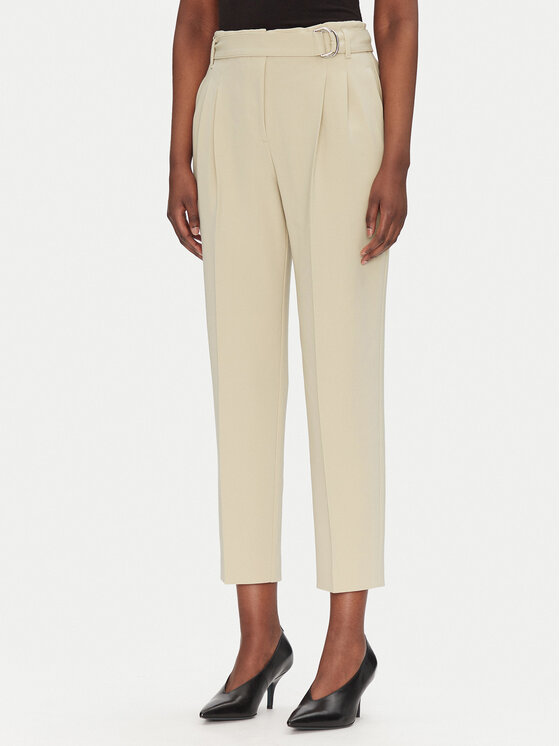 BOSS Medžiaginės kelnės · Smėlio · Regular Fit