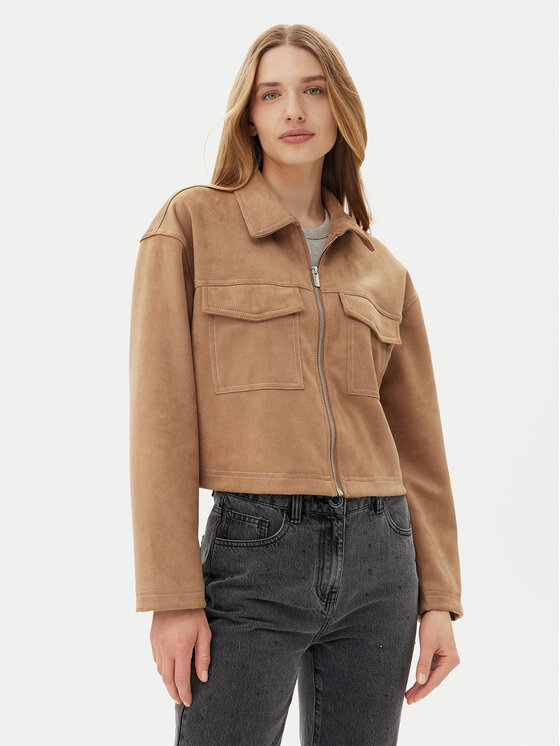 ONLY Dirbtinės odos striukė · Ruda