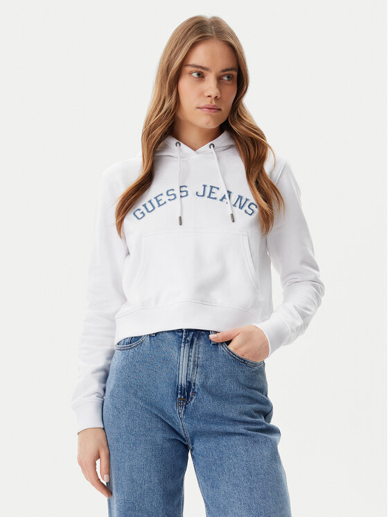 Guess Jeans Džemperis · Balta · Regular Fit