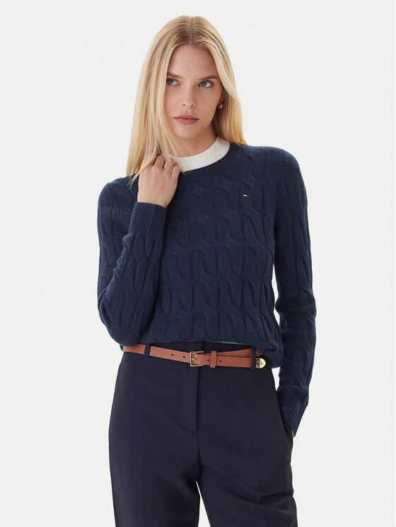 Tommy Hilfiger Megztinis · Tamsiai mėlyna · Regular Fit