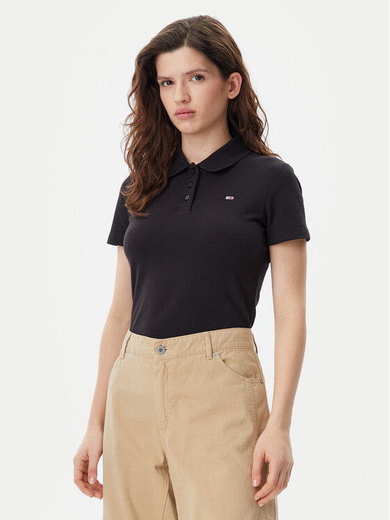 Tommy Jeans Polo marškinėliai · Juoda