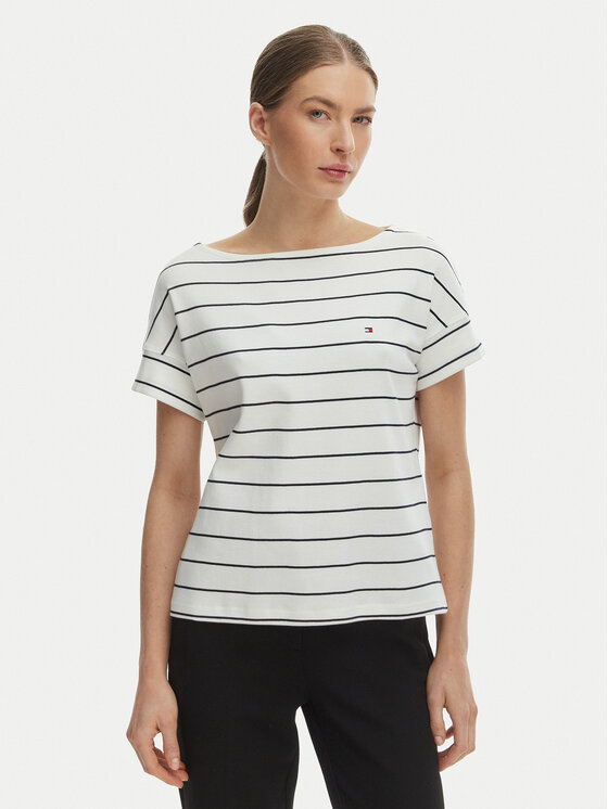 Kodas SUN15 Tommy Hilfiger Marškinėliai · Écru