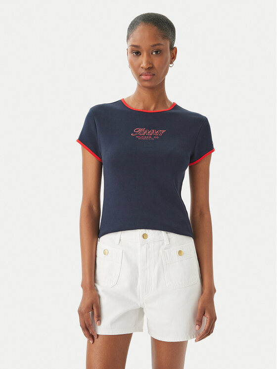 Tommy Hilfiger Marškinėliai · Tamsiai mėlyna