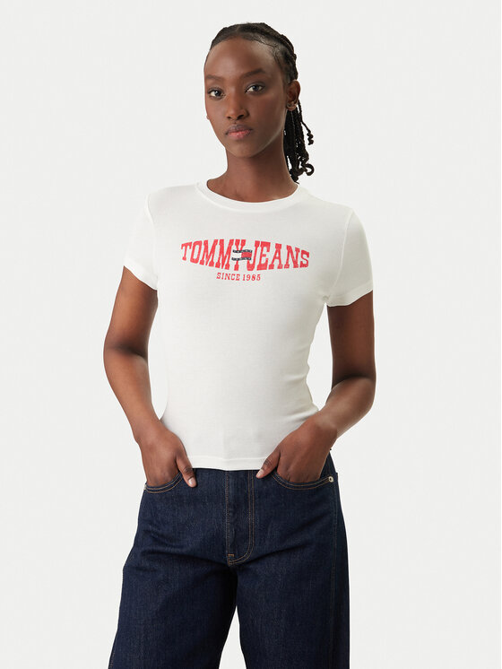 Tommy Jeans Marškinėliai · Balta