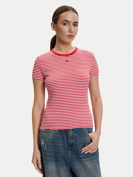 Tommy Jeans Marškinėliai · Raudona