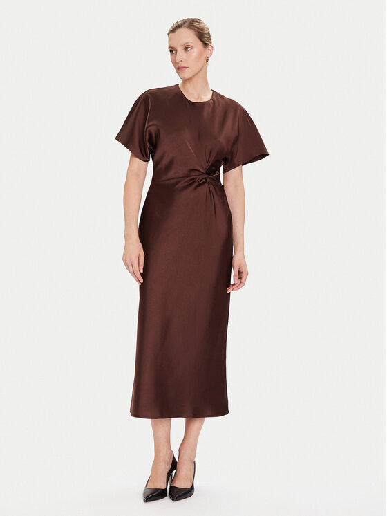 Rinascimento Kokteilinė suknelė · Ruda · Midi
