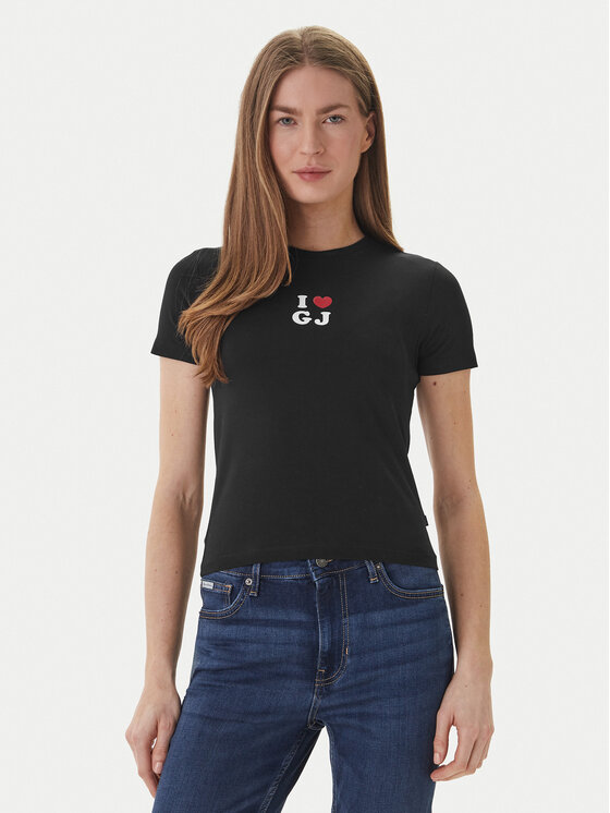 Guess Jeans Marškinėliai · Juoda
