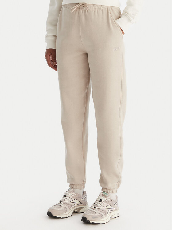 Reebok Sportinės kelnės · Smėlio · Regular Fit