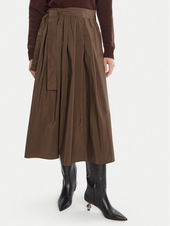 Weekend Max Mara Trapecijos formos sijonas · Ruda · Midi