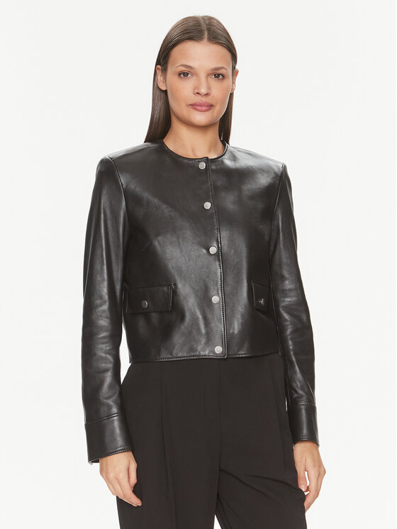 BOSS Odinė striukė · Juoda