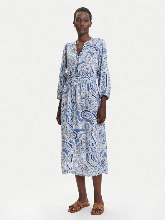 Olsen Marškinių tipo suknelė · Mėlyna · Midi