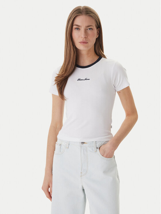 Guess Jeans Marškinėliai · Balta