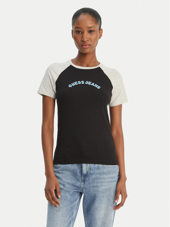 Kodas SUN15 Guess Jeans Marškinėliai · Juoda