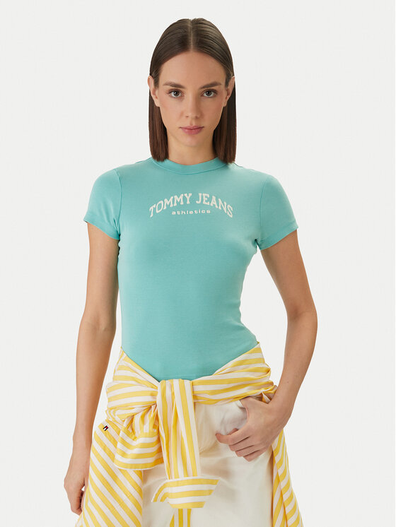 Tommy Jeans Marškinėliai · Žalia