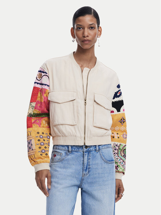 Desigual Bomber striukė · Smėlio