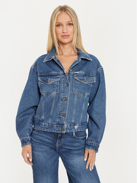 Guess Jeans Džinsinė striukė · Tamsiai mėlyna