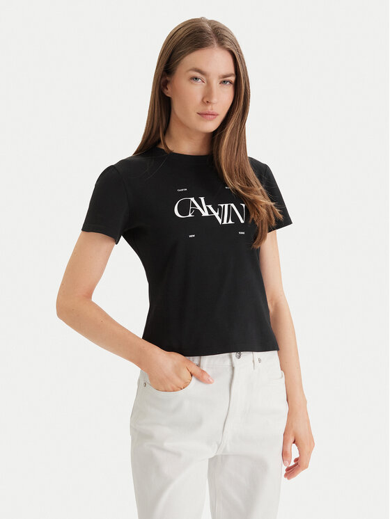 Calvin Klein Jeans Marškinėliai · Juoda