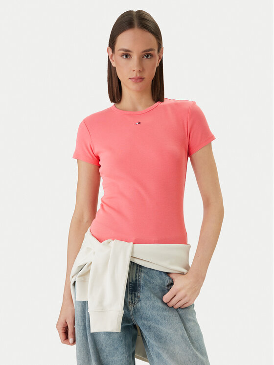 Tommy Jeans Marškinėliai · Rožinė