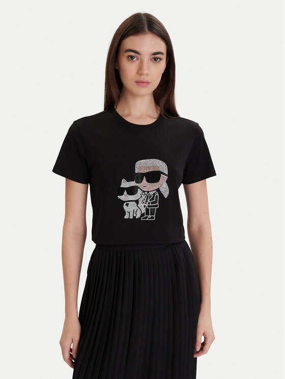 KARL LAGERFELD Marškinėliai · Juoda