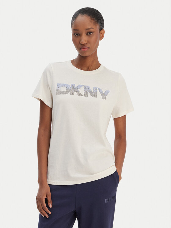 Kodas SUN15 DKNY Sport Marškinėliai · Écru