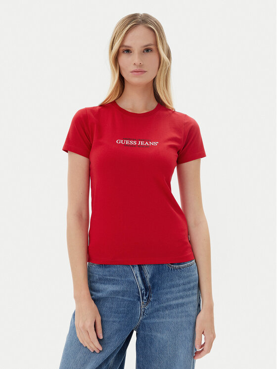 Guess Jeans Marškinėliai · Raudona