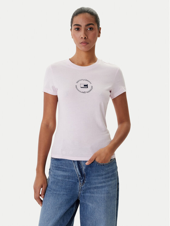 Tommy Jeans Marškinėliai · Rožinė