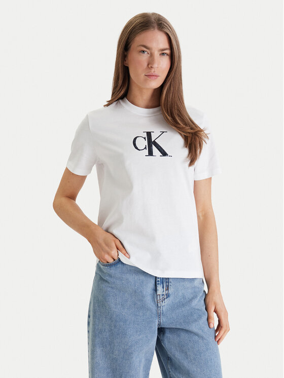 Calvin Klein Jeans Marškinėliai · Balta