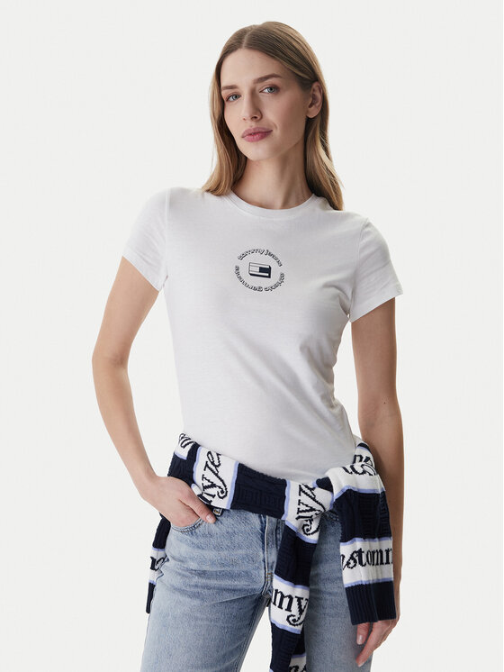 Tommy Jeans Marškinėliai · Balta