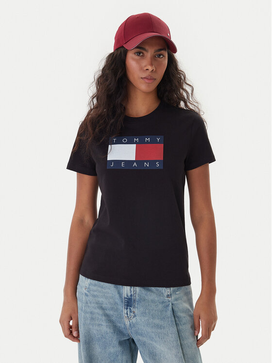 Tommy Jeans Marškinėliai · Juoda
