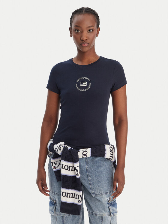 Tommy Jeans Marškinėliai · Tamsiai mėlyna
